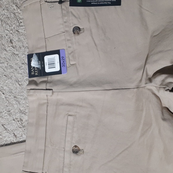 NWT Banana Republic Flat Front Straight Fit Chinos - Khaki - Various Sizes - Picture 6 of 7